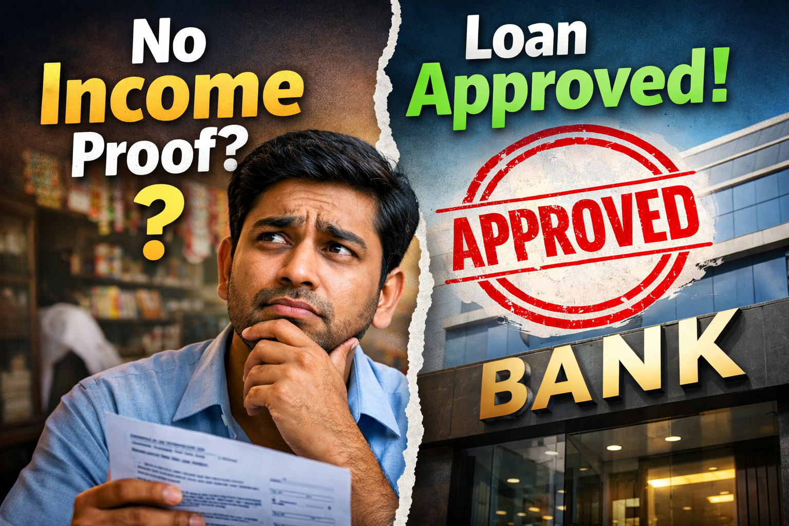 home loan without income proof in india approval process with bank verification