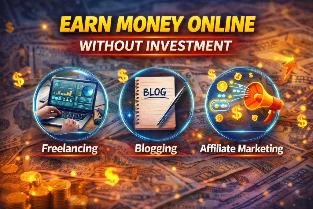 Stop Scrolling & Start Earning -How to Build a Second Income Online Without Investment (2026 Guide)